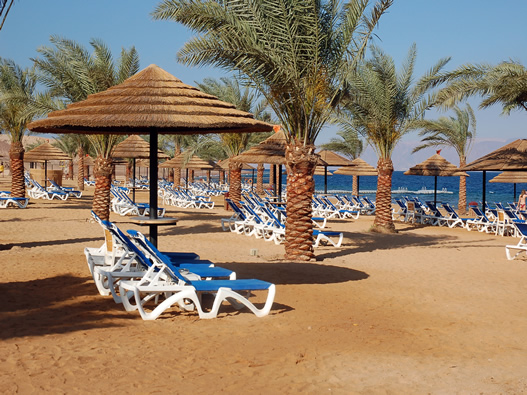 Aqaba beach during holiday vacation to Jordan